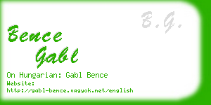 bence gabl business card